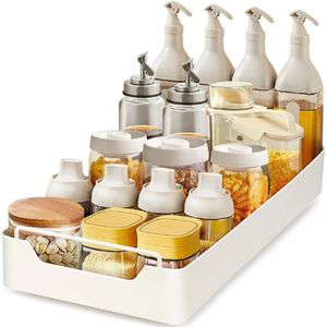 Uittrekbare Telescopische Lade - 20x43x7 cm - Kast Organizer - Zonder Boren - Handige Keuken & Kast Opbergoplossing