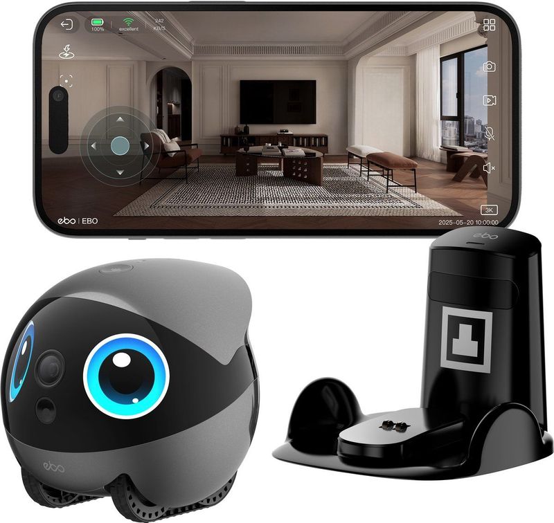 Enabot - EBO Air 2 Plus - Grey - Gezinsrobot - 3K HD-camera