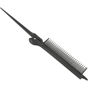 Rat Tail Teasing - Foldable Tail Comb - Salon Plastic Highlighting Comb - Haar Styling Tool XL - Haar Kleur Gereedschap Combs Clamp/Holder Professioneel Zwart