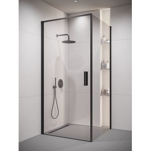 Badplaats Douchecabine Alava 80 x 80 x 190 cm - Zwart - Douchewand met Draaideur - Cabine met Veiligheidsglas