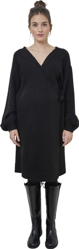 Vertbaudet - Gebreide Wikkeljurk - Zwart - Voor Zwangerschap en Borstvoeding