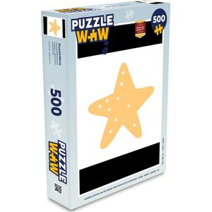 Puzzel Ster - Meisjes - Jongens - Oranje - Stippen - Kinderen - Legpuzzel - Puzzel 500 stukjes