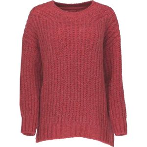Herrlicher Nellina Gebreide Trui, Tomaatrood, Maat XS