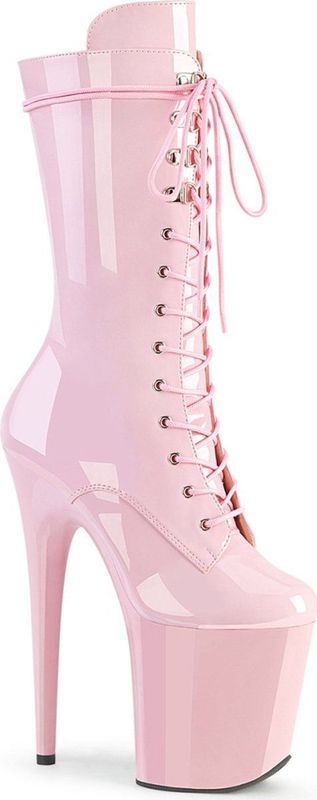 Pleaser - FLAMINGO-1050 - Plateau Laarzen - Roze - Paaldans Schoenen