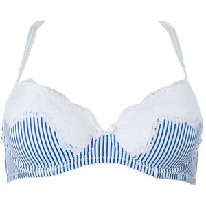 Guy de France - Voorgevormde BH kant - navy stripes - 75C