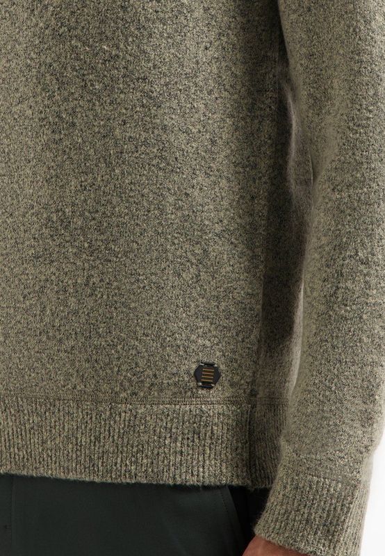 Gebreide trui - Wolblend - Ronde Hals - Melange