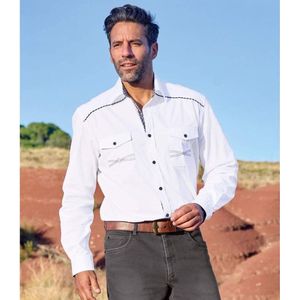 ATLAS FOR MEN - Wit overhemd Country - Heren - Verkrijgbaar in grote maten - L