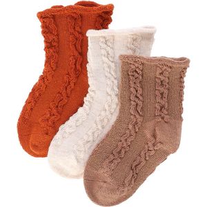 iN ControL 3pack baby sokjes met kabelstructuur 17/19