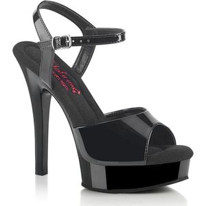 Fabulicious - MAJESTY-509 Sandaal met enkelband - US 10 - 40 Shoes - Zwart