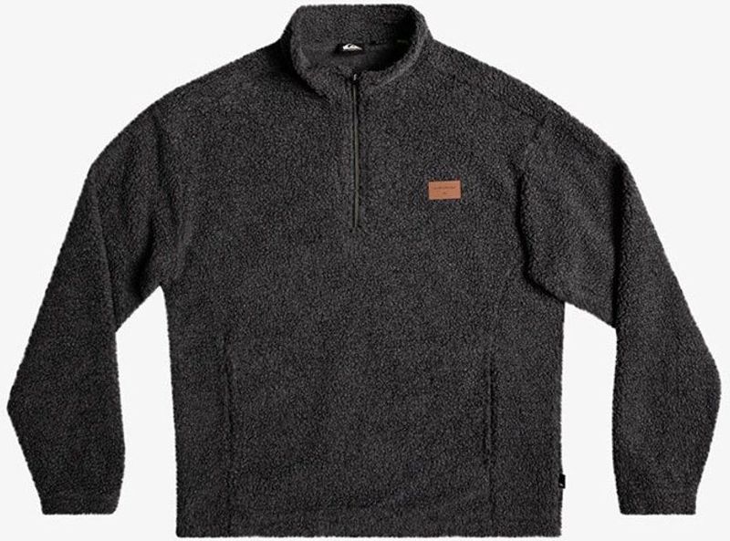 Quiksilver - Bogonggum - Sweatshirt - Zwart - Fleece met Halve Rits