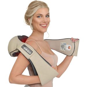 Nekmassage Apparaat - Schoudermassage Apparaat - Shiatsu Massagekussen Met Warmtefunctie - Infrarood - Pijnverlichting En Spierontspanning - Auto Kantoor En Thuisgebruik - 7 Jaar Garantie