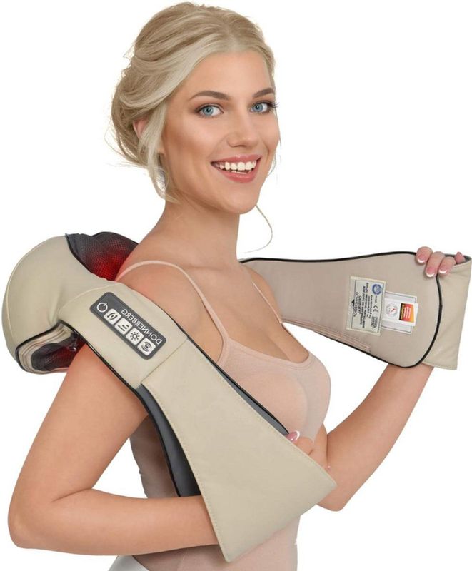 Nekmassage Apparaat - Schoudermassage Apparaat - Shiatsu Massagekussen Met Warmtefunctie - Infrarood - Pijnverlichting En Spierontspanning - Auto Kantoor En Thuisgebruik - 7 Jaar Garantie