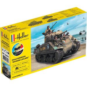 Heller - 1/72 Starter Kit M4a2 Sherman Division Leclerchel56894 - modelbouwsets, hobbybouwspeelgoed voor kinderen, modelverf en accessoires