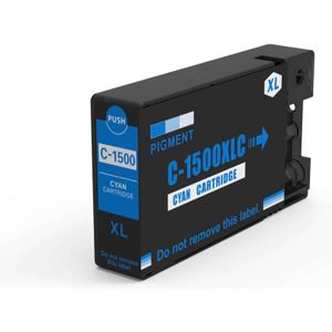 Inktcartridge Geschikt voor Canon PGI-1500 / PGI-1500XL | 1x Cyaan Geschikt voor Canon Maxify MB2050, MB2150, MB2350, MB2750, MB2755