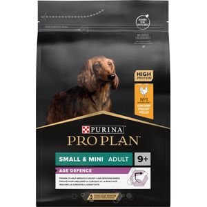Pro Plan Small & Mini Adult 9+ (Senior) Age Defence - Honden Droogvoer - Kip - 3 kg