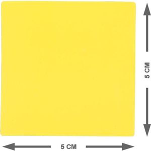 25 Whiteboard Magneten Vierkant 5 cm - Geel - Herschrijfbaar