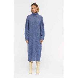 Object Abbie L/s Knit Dress Jurken Dames - Rok - Jurk - Blauw - Maat XS