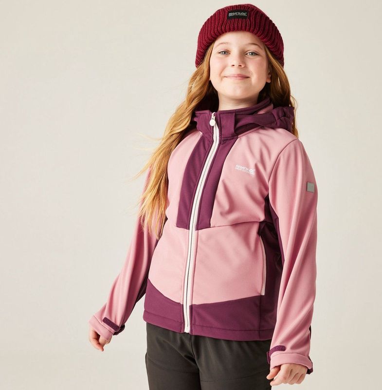 Haydenbury ademende winddichte softshell met capuchon voor kinderen
