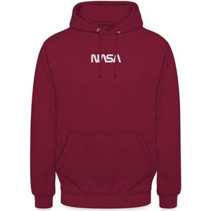 NASA Logo Wit Borduurwerk Hoodie Unisex