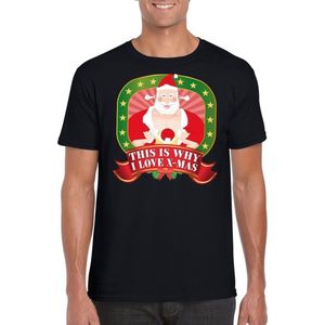 Foute Kerst t-shirt this is why I love christmas voor heren - Kerst shirts M