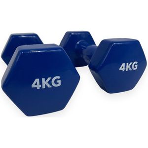 Padisport - Dumbells 4 Kg - Halter - Gewichten Set Halters - Gewichten 4 Kg - Blauw - Gewichten - Dumbells - Halters - Gewichtjes 4 Kg