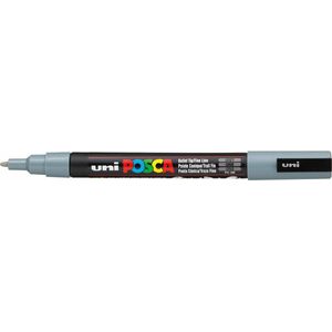 Krijtstift - Chalkmarker - Universele Marker - Uni Posca Marker - 37 grijs - PC-3M - 0,9mm - 1,3mm - 1 stuk