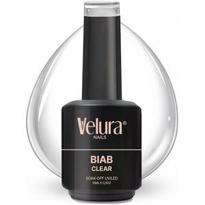 Velura® BIAB - Builder in a Bottle - 15ml Clear - Liquid Builder Gel - BIAB Gel Nagels - Flexibel & Dimethicone Hechting - HEMA- & TPO-vrij