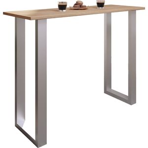 VCM Premium,hout,aluminium,bartafel,balie,bistrotafel,barcounter,tafel,Xona,140x50,cm