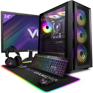 Vibox V-36 Complet Game PC • 24"" Monitor • AMD Ryzen 5 4500 4,1 GHz • Nvidia RTX 3060 12 GB • 16 GB RAM • 1 TB NVMe SSD • Windows 11 • WiFi