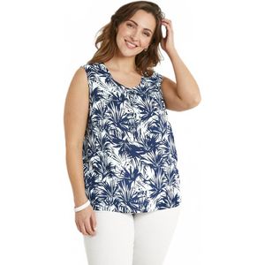 Lange tanktop met ronde hals, effen of met print