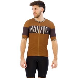 Mavic Heritage Korte Mouw Wielertrui Bruin M Man