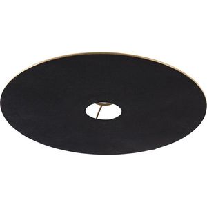 QAZQA velours plat - Lampenkap - Ø 450 mm - Zwart Goud -