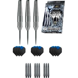 Harrows - Silver Shark 22 gram - dartpijlen - met - cadeauset - dartshafts - dartflights