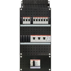 ABB groepenkast 3-fase, 9 groepen, 3 Aardlekschakelaars 2-P, 1 beltrafo, 1 hoofdschakelaar 4-P 40A