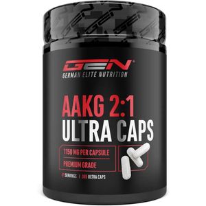 GEN AAKG Ultra Caps – 365 capsules – 1150 mg Arginine-Alpha-Ketogluraat per capsule – Hooggedoseerd 4600 mg per dagdosering – Zonder toevoegingen