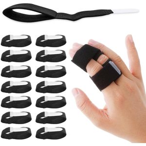 Allecto plus - Vingerklem-spalk voor gebroken en gewonde vingers - 14 stuks - Verstelbaar - Zwart