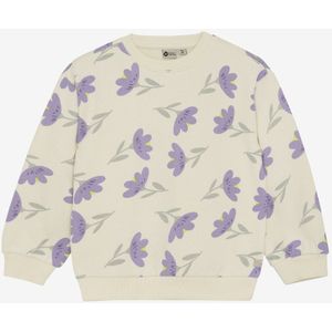 DAILY7 Sweater Flowers Truien & Vesten Meisjes - Sweater - Hoodie - Vest- Ecru - Maat 128