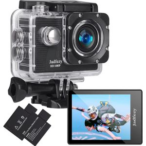 Onderwatercamera - Ultra HD 1080p - 30M onderwater (IP68) - 12 MP - Micro-SD - LCD-scherm - Zwart -