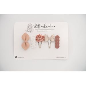 LittleLeather, klikklak speldjes, Gemixte set 3 - 3cm - Knip - Clipjes - Haaraccessoires - Leder - Haarband - Haarclip - Baby - Peuter - Haarknip - Meisjes - Echt leer - Kraamcadeau