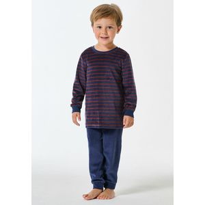 SCHIESSER - Boys World - Nachtkledij - Donkerblauw - Donkerrood - 2-delig