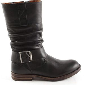 Meisjes Enkellaarzen Develab 42150-926 Black Waxed Zwart - Maat 28