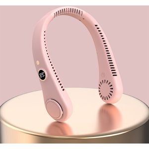 LifeLoom® - Nekventilator Roze Model 2025 - Draagbare Ventilator - Gezichtsventilator - Baardkoeler - USB Oplaadbaar