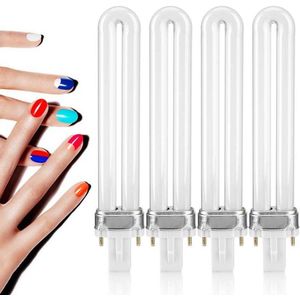 Nageldroger Lampbuis 4 stks/set 9W U-vormige lampen voor Nail Art UV-lamp Lichtvervangingslamp.
