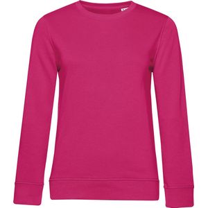 Organic Inspire Crew Neck Sweater Women B&C Collectie Magenta Roze maat XS