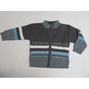 Dirkje - Jongens - Gilet vest - Gebreid - Gevoerd - Muizengrijst - 104 - 4 jaar