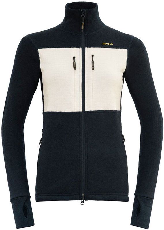 Devold Of Norway Egga Grid Merino Jas Zwart Vrouw