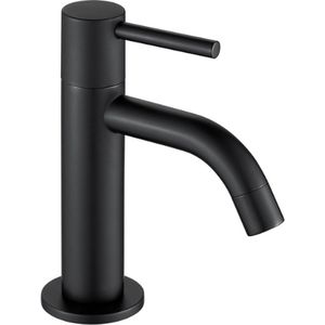 Robinet de lave-mains eau froide noir mat
