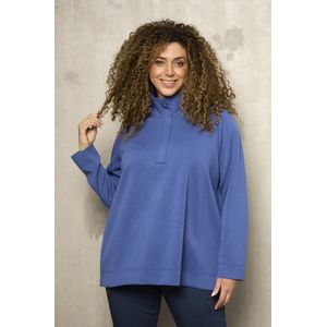 ZHENZI sweater met rits en kraag