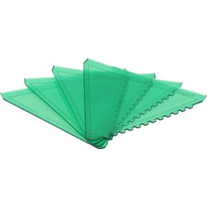 IJskrabber auto - Driehoekige krabber - Glaskrabber - Glasschraper - Zeer compact formaat - Set van 4 ijskrabbers - Groen