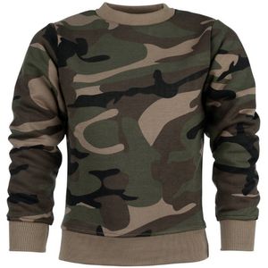 Kinder Sweater - maat 116 - Woodland camo
